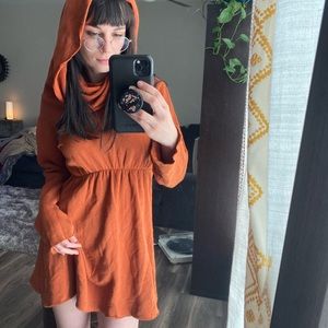 Organic Cotton/hemp blend cowl neck dress